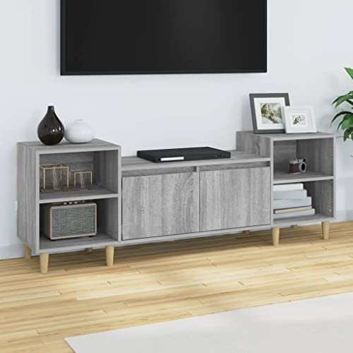 Revera TV Cabinet Grey Sonoma 160x35x55 cm Engineered Wood