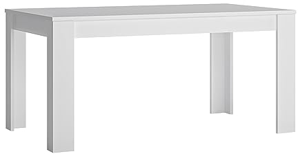 Lomadox Esstisch Auszugstisch 160 cm, erweiterbar auf 200 cm, in weiß Hochglanz, B/H/T ca. 160-200/77/90 cm