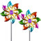DREAMYSOUL Metallwindspiel für den Außenbereich, bunte Windräder für Hof und Garten, kinetischer Regenbogen-Spinner, Windskulptur, Gartendekoration, 2 Stück