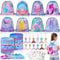 Tacobear Meerjungfrau Mitgebsel Kindergeburtstag Give Aways Gastgeschenke mit Kordelzug Geschenktüten Kindergeburtstag Tattoo Silikon Armband Schlüsselanhänger Meerjungfrau Mitbringsel Mädchen Kinder