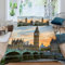 AASIRA London Big Ben Bettwäsche 135x200 Kinder Bettwäsche Stadtansicht Weiche Mikrofaser Bettbezug mit Reißverschluss Jungen Mädchen Bettwäsche-Set 3D Motiv Bettbezüge mit 2 Kissenbezug 80x80