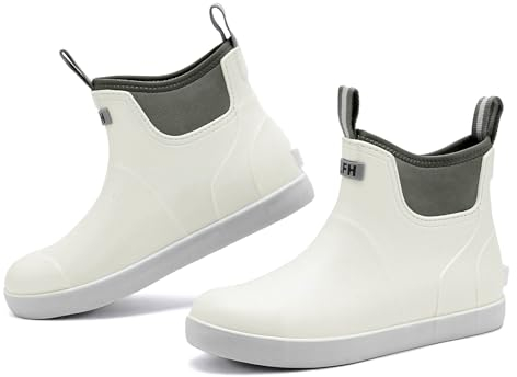 Rumkok Stivali Gomma Uomo, Stivali Da Pesca, Stivaletti Antinfortunistica Uomo, Da Esterno Antiscivolo Da Pioggia Shorty Boots, Comode Leggere Scarpe Da Giardino
