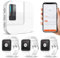 DAYTECH Notrufknopf für Senioren auf Handy, WiFi Tuya Smart Senioren Notfallknopf Alert System, Hausnotruf für ältere Patienten Behinderte,Kinder SOS Notruf(2 Schwarze Empfänger+1 Armband+2 Tasten