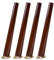 4X Holz Möbelfüße Schräg Konisch Möbelfüße Massivholz Ersatz Tischbeine, mit Montageplatte Gummipads für Sofa Bett Schrank Couch Stuhl (70cm,walnut-Tilt)