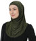 istanbul styles Eleganter dehnbarer Hijab für Frauen, sofortiger und strapazierfähiger, 2-teiliger Hijab (Grün)
