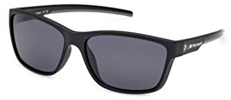 BMW M Motorsport BS0036 Herren Sonnenbrille, Leichte Sonnenbrille, Navigator Linsenform, Polarisierte Rauchgläser, Mattschwarz