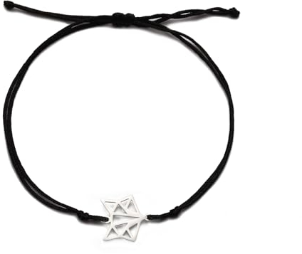 TEAMER Wolfsarmband Fuchsarmband Delfin Wachsseil Chian Armband Edelstahl Tierschmuck für Frauen (Fuchs - Silber)