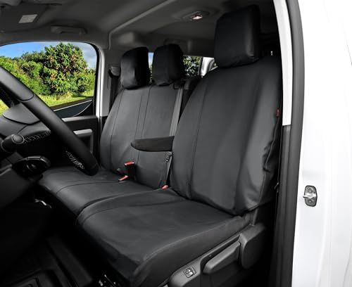 Z4L Sitzbezüge für Zafira Life ab 2020 / Vivaro ab 2020-3 Sitzer - Kunstleder Schwarz - Passgenau
