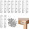 10 Pièces Equerre Plate Fixation Inox, Plaques Renfort en Acier Inoxydable, 76x16x2mm Pattes D'assemblage, Pattes D'assemblage Perforée Plates Metal, pour Connexion Bois Meubles
