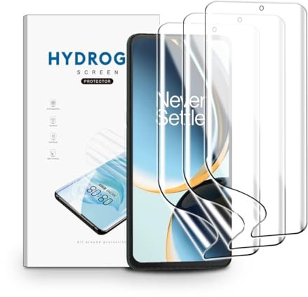nvskvd Film Hydrogel pour OnePlus Nord CE 3 Lite 5G, 3 Pièces TPU Film Protection Écran HD Clair Doux Transparent Film de Protection d'écran