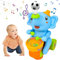 Vibbang Trommelnde Elefant Blasen Ball Gehen Auto Spielzeug, Musical Walking Elephant Drummer Toy, Musik und Beleuchtung Kleinkind Spielzeug ab 6 9 12 18 Monate Frühe Pädagogische Spielzeug