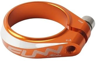 wanhaoaony Bike Seat Clamp CNC MTB Mountain Road Bike Seat Post Clamp, Bicycle Seat Post, Diameter 31.8mm34.9mm For 27.2 30.9 31.6 Seat Post Clamp(ORANGE 31.8)
