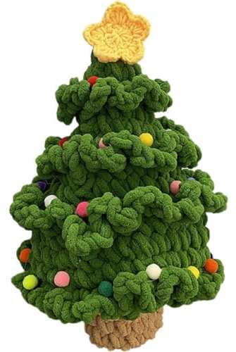 Bemvp Mini Alberi di Natale Decorazioni Natalizie Decorazioni Artificiali per Alberi di Natale, Ornamenti per Alberi di Natale Fatti a Mano all'Uncinetto per Decorazioni Natalizie