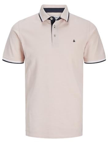 JACK & JONES Jjepaulos Polo Ss Noos Pls - Plus Size, Peach Parfait ,7XL