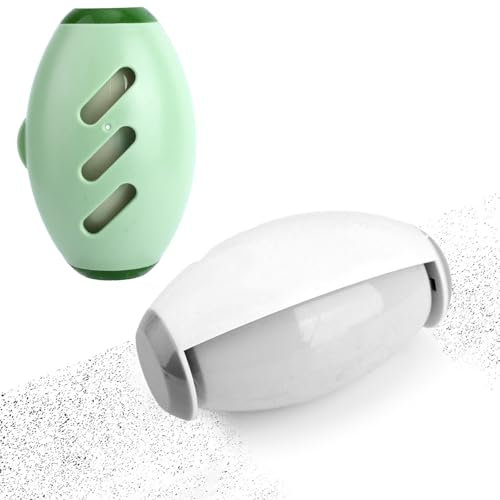 2 Rodillo Quitapelusas Reutilizable, Mini Rodillo Quitapelusas de Tamaño de Viaje Rodillo Quitapelusas Portátil para Viaje para Ropa Sofás Pelo Residuos y Polvo (Blanco y Verde)