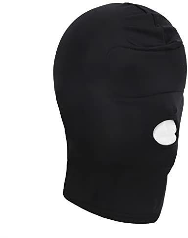 FakeFace BDSM Kopfmaske Fetisch Gesichtsmaske Augenmaske Bondage Maske SM Elastikmasken Sex Stretchstoff Bondage Vollmaske Sexspielzeug Maske Schwarz