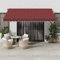 IKAYAA Toldo Motorizado 400 x 300 cm, Toldo Eléctrico y Manual Retráctil,Toldo Articulado Eléctrico con Mando a Distancia, Toldo Brazo Extensible para Terraza, Jardín, Burdeos