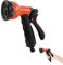 Hose Pipe Nozzle – 8 Adjustable Patterns High Pressure Garden Hose Spray Gun, Durable Water Hose Spray Gun with Flow Control, Multi-Function Hose Nozzle for Lawn, Car, Plants & Pet Bathing