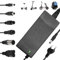 KUWUNG Caricatore Monopattino Elettrico, 42V 2A Caricatore Hoverboard con 6 Connettori, Caricabatteria per 36V Bici Elettrica, Caricabatteria per Monopattino Elettrico Xiaomi Scooter Elettrico