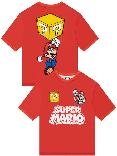 Super Mario Maillot De Football pour Garçon, Ensemble De Football Oversize Mario pour Enfant, Vêtements Garçon, Rouge 10-11 Ans