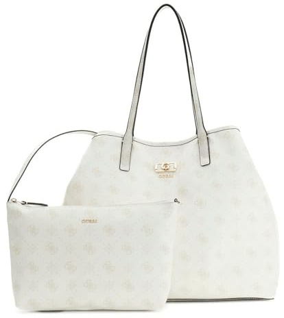 GUESS Shopper Emelie Logo 2 in 1 Tote White Logo weiß