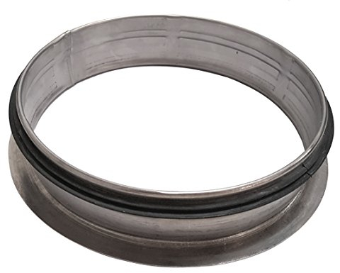 Intelmann Edelstahl Rosette Ø 160 mm Bundkragen mit Dichtung, Flansch für Rohr