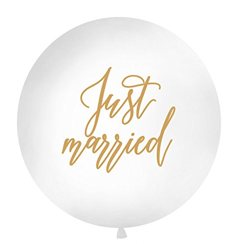 Ballon 1m, Just married, weiß