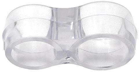 Adsamm Tür-Stopper mit 2 Ringen (16 mm & 18 mm) Transparent elastisch, dauerhaft stoßfest Anschlagpuffer für Türgriffe, Türschnallen, Fenstergriffe, Fensteroliven, Klinken