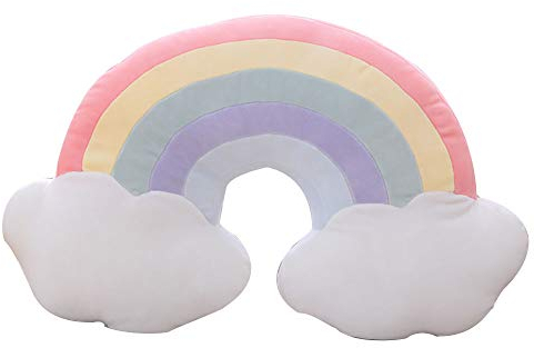 Kailya Regenbogen Kissen Star Wolken Schale Dreieck Runden Kissen Sitz Stuhl Zurück Polster zum Kinder (#3)