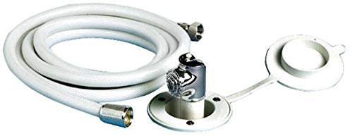 OSCULATI Doccetta a Pulsante Base Bianca Tubo PVC 4 m in Piano