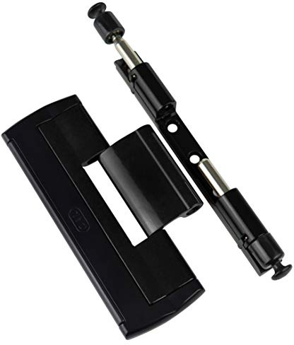 CAL Doublex H – Scharnierseitensicherung Fenstersicherung (schwarz) Bandsicherung Türsicherung Aushebesicherung Einbruchschutz, Bandseitensicherung