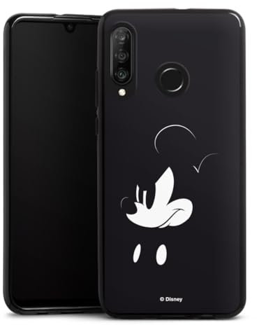 DeinDesign Silikon Hülle kompatibel mit Huawei P30 Lite Case schwarz Handyhülle Mickey Mouse Offizielles Lizenzprodukt Disney