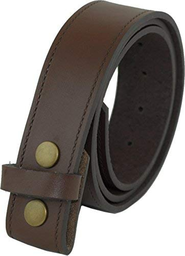 Ashford Ridge Cuir véritable 40mm Appuyez sur goujon enfichable ceinture - noir ou marron (4XL (132cm - 142cm taille), Brun)
