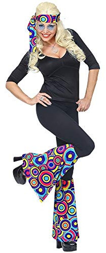 70er Jahre Hippie Kostüm Set Bubbles - Stirnband und Stulpen - Blau - Karneval Mottoparty Festival