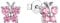 Amor Ohrstecker 925 Sterling Silber Mädchen Kinder Ohrschmuck, mit Zirkonia synth, 0,7 cm, Rosa, Schmetterling, Kommt in Schmuck Geschenk Box, 9210015