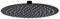 Aloni Regendusche Kopfbrause rund Schwarz matt Ø 30 cm