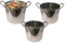 Vintage Gourmet ® Set of 2 Nesting Deep Stainless Steel Quality Stock Pots with Lids 18.5cm, 20cm Diameter Ideal for Camping Stew, Soup Boiling 3.1 Ltr /4.1 Ltr Limited edition
