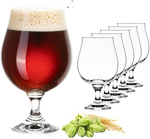 PLATINUX Bicchieri da birra 500 ml (max. 660 ml), set da 6 bicchieri da birra in vetro Crystalline