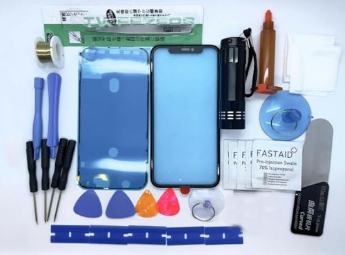 Display Bildschirm Glas Reparatur Set für iPhone 11, Rahmen installiert