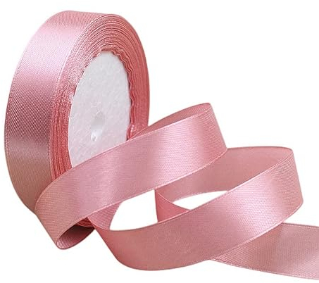 Bohnenpastenpulver Satinband Dekoband Stoffband,20mmx23m Satinbänder Geschenkbänder Geschenkband Schleifenband Ribbon für Hochzeit,Valentinstag,Geburtstag Geschenke,DIY Handwerk,Sträuße Verpackung