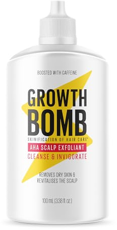 Growth Bomb AHA Scalp Exfoliant 100 ml – Kopfhaut-Detox mit AHA, entfernt Build-up & Schuppen sanft, hydratisiert & beruhigt, für frische Kopfhaut & volleres Haargefühl