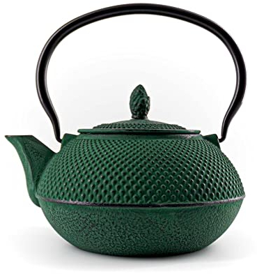 ARARE Tetsubin Gusseisenkanne 1200 ml Ø 16,6 cm japanisch Tee-Kanne Grün