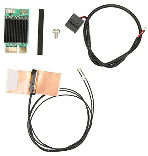 PCIe WLAN Karte für Desktop PC, Interne Dualband WLAN Netzwerkkarte mit High Gain Antenne, 802.11A/B/G/N/AC, BT 4.0, Low Profile, Unterstützt Windows 7/8/10/11