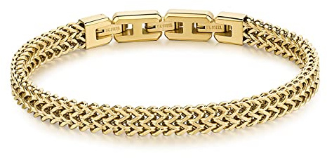 Brosway Damen Armband INK aus Edelstahl mit 14K-vergoldeter-PVD-Beschichtung, Länge: 22 cm, BIK100