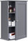 Yaheetech Armario Baño Pared Armario Cocina Colgar Mueble Colgante para Cuarto de Baño Cocina 35x21x55cm 2 Estantes Ajustables Color Gris