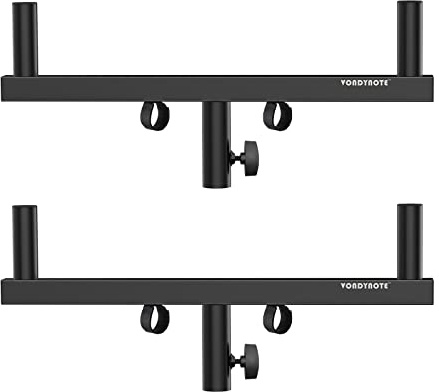 Vondynote Dual Speaker Pole Mount Mounting Fork Bracket Bar Adapter, 2-Pack | Fixed 21 Width, Pole Mount, Dual Speaker Mounting Fork, Dual Mount Speaker Bracket