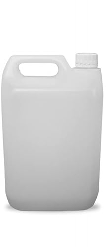 Lubrisolve 5 Litres HDPE Jerrycan and Tamper Evident Cap (38mm) – Natural Large Water Bottle Storage Container