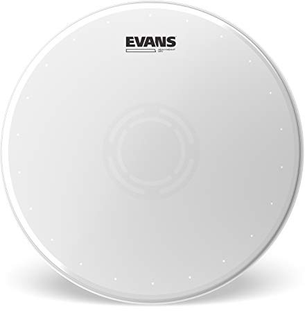 Evans Heavyweight Dry Drumhead - UV Coated Snare Drum Head - Dry Vents to Reduce Overtones, Sustain - Reverse Dot for Durability, Focus, Attack - 2 Lagen Film - Ideal for Rock, Metal - 13 Inch