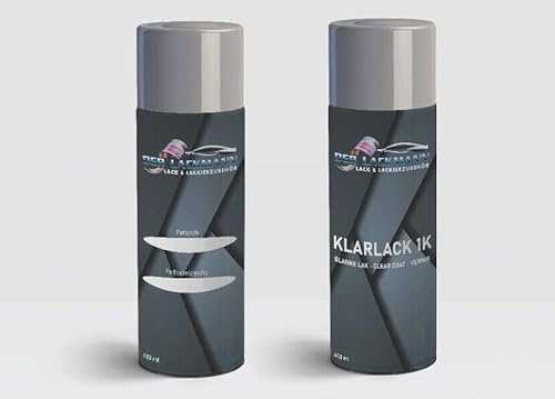 Sprühdosen Set für VW, Audi LY9B BRILLANTSCHWARZ UNI Y9B+Klarlack 400 ml
