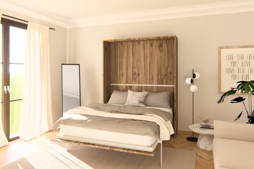 Alucabina - Kentucky Klappbett mit Holz-Finish Eiche Natur - Abschließbares Bett